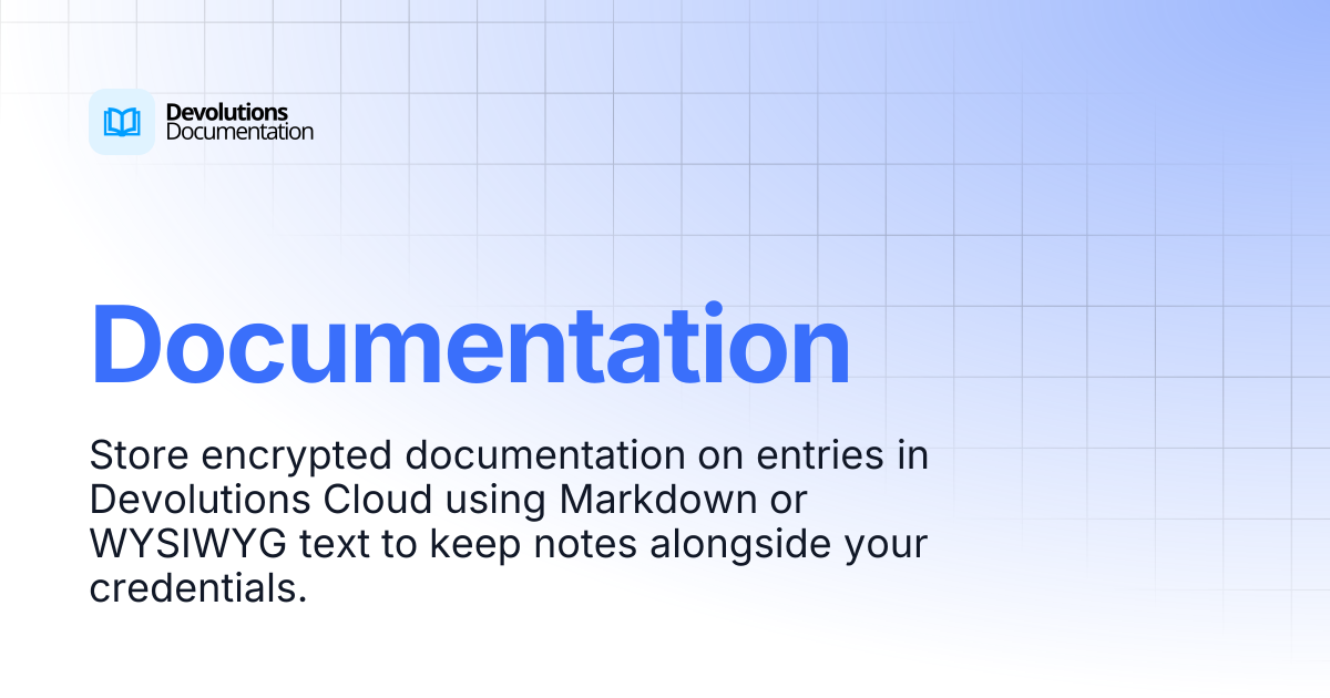 Documentation | Devolutions Cloud | Devolutions Documentation