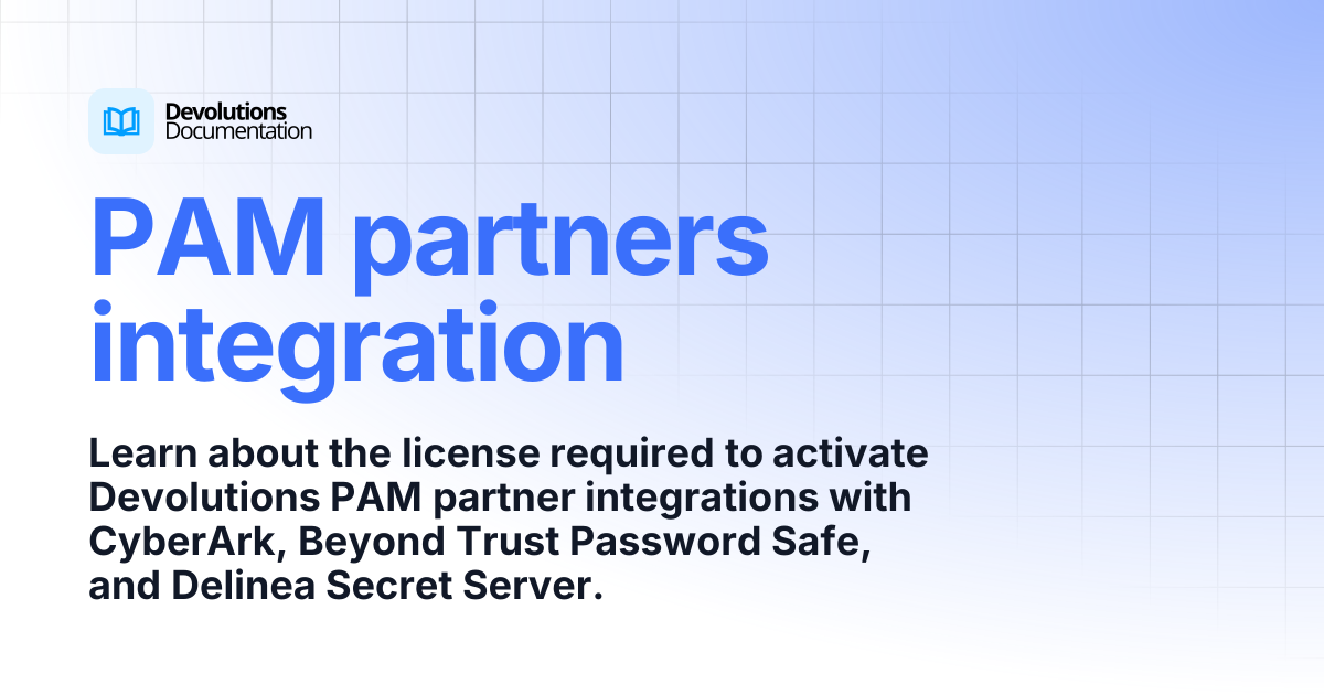 PAM partners integration | Privileged access management | Product ...
