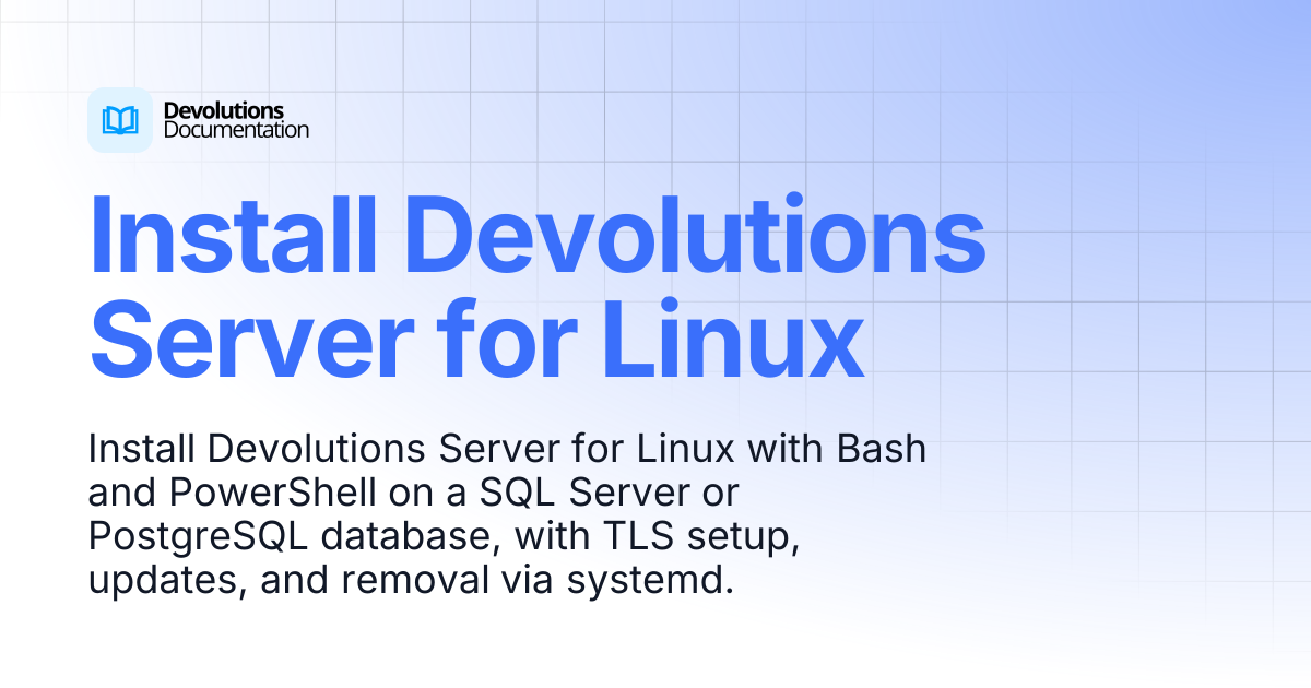 Install Devolutions Server for Linux | Devolutions Server | Devolutions ...